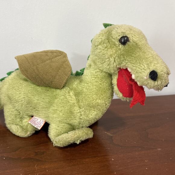 Vintage 1980 Dakin Dragonwick Green Dragon 12" Stuffed Animal Plush Toy D&D - Picture 2 of 9